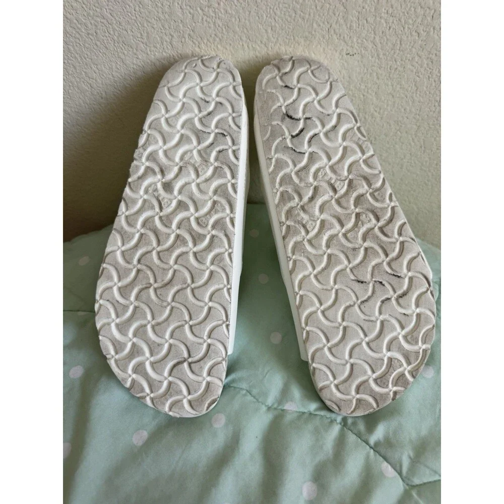 Birkenstock Arizona White EVA Slide Sandals Women's US 9 Standard Buckle Straps